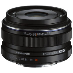 Olympus M.ZUIKO Digital 17mm f1.8 Compact Wide Angle Lens Black